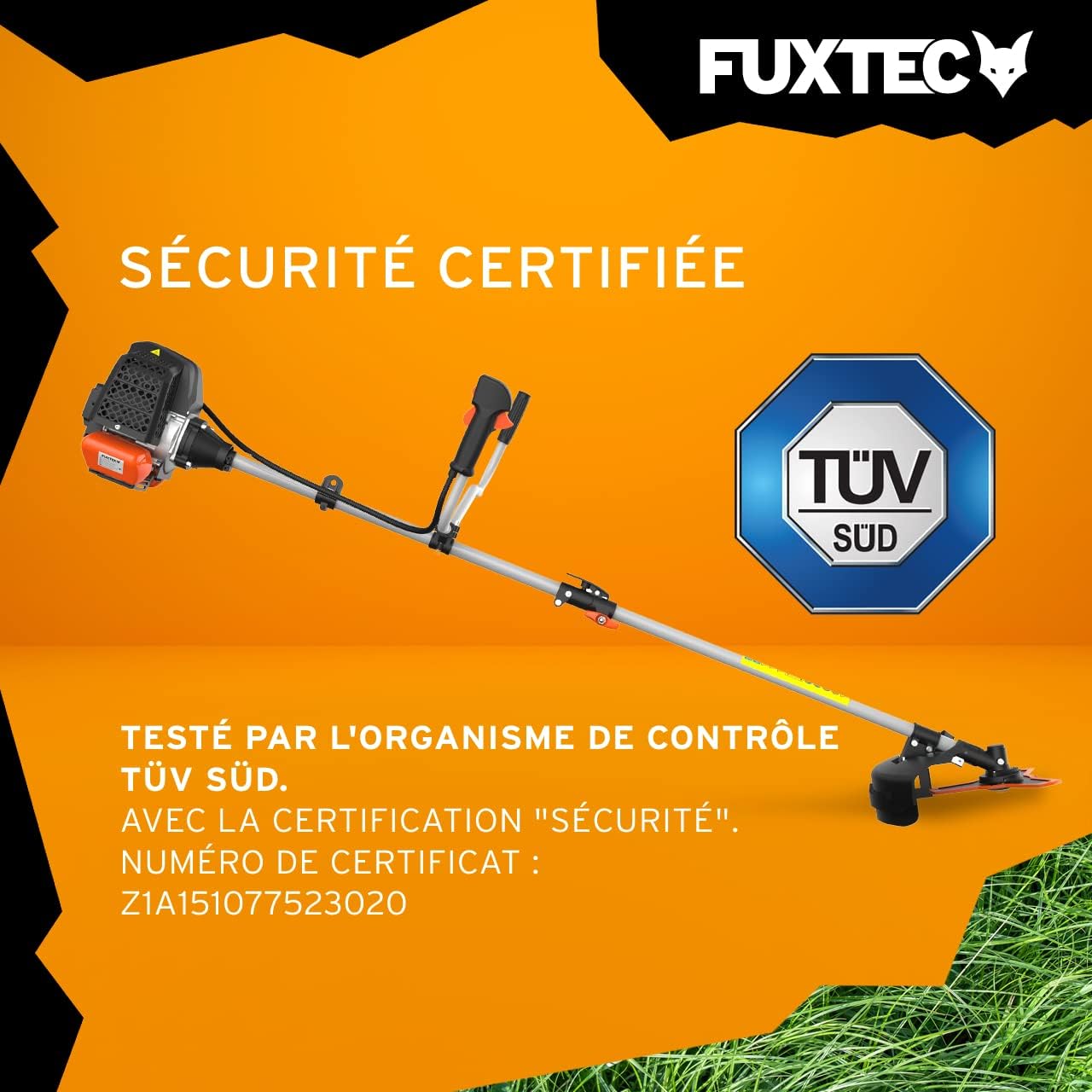 Fuxtec Débroussailleuse Thermique FX-MS152 Multitool 2 en 1 52cm3 Coupe Bordure Rotofil Essence Conçue pour Mauvaises Herbes, Arbustes et Espaces Verts