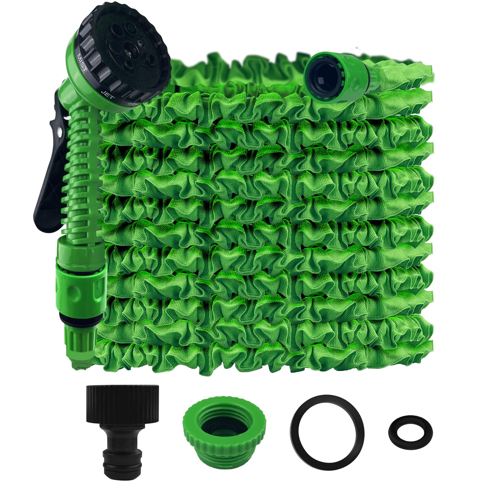 Gsakskdsap Tuyau d'Arrosage Extensible 15m, Tuyau Arrosage Extensible avec 7 Modes de Pulvérisation, D'Arrosage Flexible, Léger et Facile à Ranger Pour Irrigation, Jardin, Arrosage, Nettoyage
